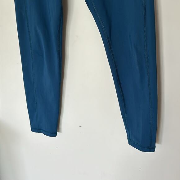 Tek Gear Womens Workout Leggings Size Medium 7/8 High Rise Teal Blue Athleisure - Picture 2 of 8